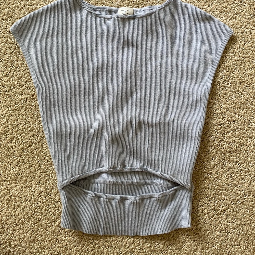 aritzia grey going out top